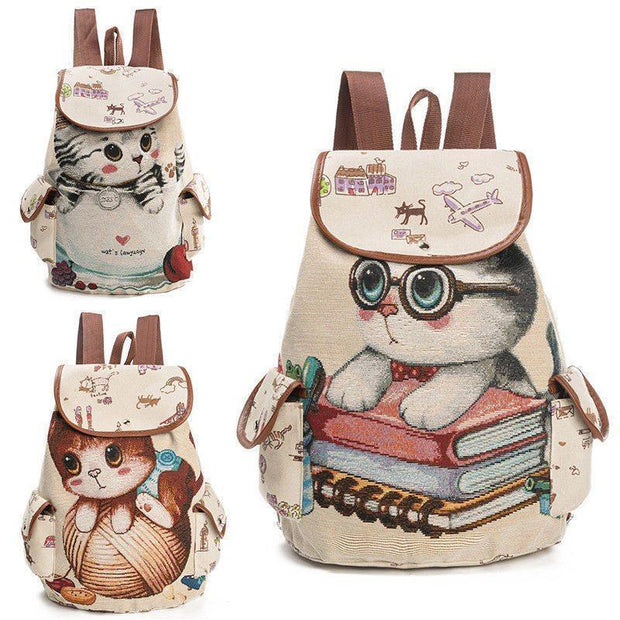 LOVELY CAT DRAWSTRING BACKPACK