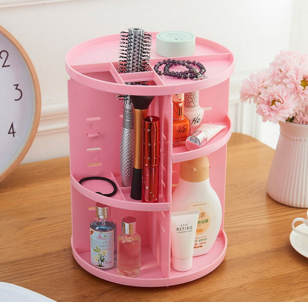 360 degree rotating acrylic cosmetic storage box