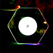 LED Glow Coaster Acrylic Crystal Emitting Luminous Bar Cocktail Mug Stand Light Coasters Flashing Base Tableware Decoration Pads