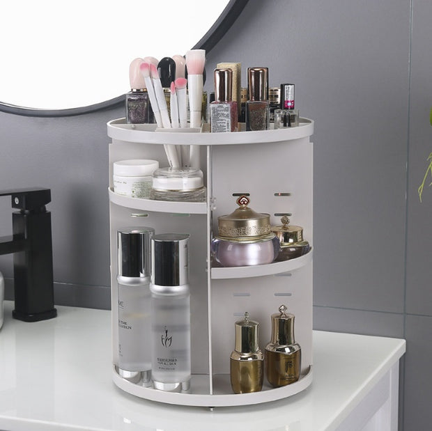 360 degree rotating acrylic cosmetic storage box