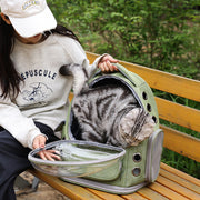 Portable Cat Backpack Transparent Space Capsule Backpack Dog Cat Diaper Bag
