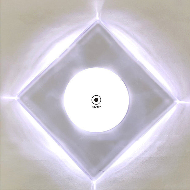 LED Glow Coaster Acrylic Crystal Emitting Luminous Bar Cocktail Mug Stand Light Coasters Flashing Base Tableware Decoration Pads