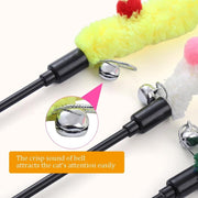 Cat Toys Plush Srtip Cat Wands Interactive Cat Toys Colorful Cat Teaser Wands Interactive Cat Toys For All Breed Sizes